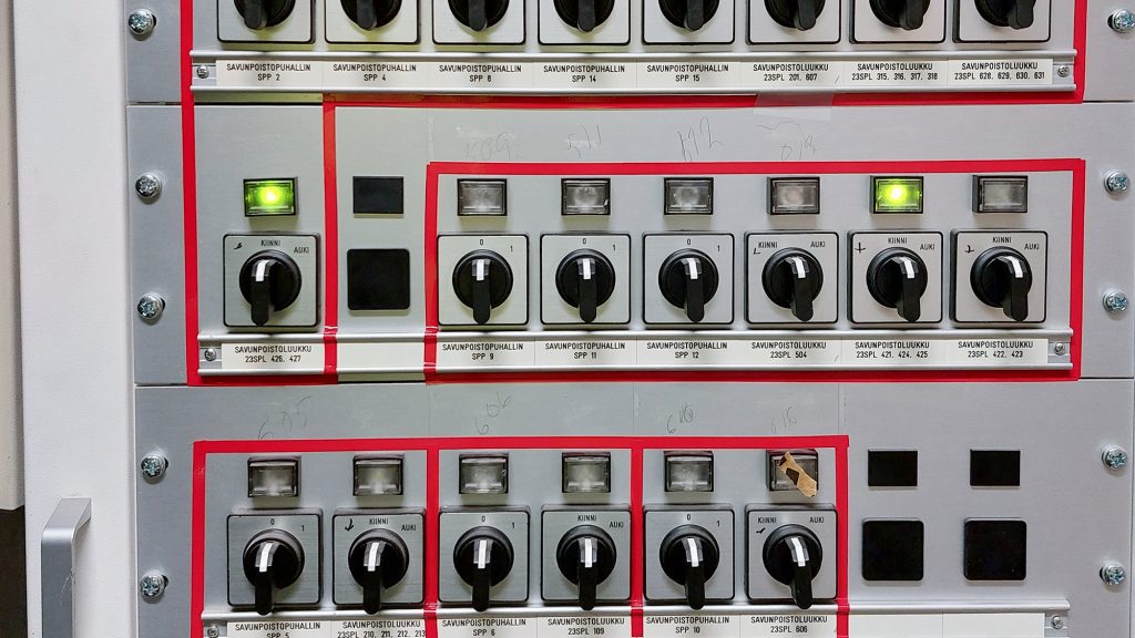 Kiasma savunpoisto ohjauspaneeli